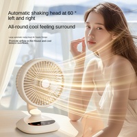 Ventilador oscilante de circulación de aire de sobremesa, de pared o de escritorio, con temporizador digital, pantalla táctil y motor sin escobillas de la marca Factory Anfuyou.