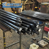 Tige de forage pneumatique intégrale H22 en acier forgé au chrome pour l'exploitation minière et le forage de carrières