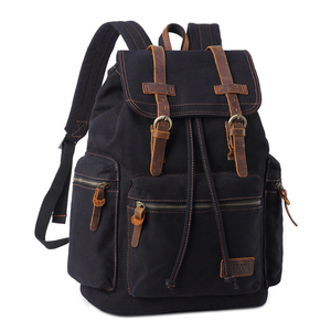 Mochila de Lona Personalizada de Cuero para Hombre y Mujer, para la Escuela, Viajes, Casual - Product Image 2