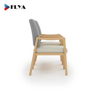 Chaise d'invité moderne en gros avec accoudoirs en bois Chaise de réception Chaise de salle d'attente d'hôpital d'aéroport public
