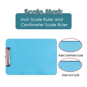 Portablocco FOSKA <span class=keywords><strong>Formato</strong></span> <span class=keywords><strong>A4</strong></span> Standard con Righello in Plastica e Clip a Basso Profilo per Forniture da Ufficio e Scolastiche - Product Image 2