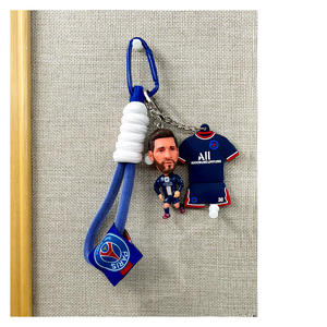 Figurine 3D en PVC de collection pour le sport, Argentine, Portugal, Ronaldo, Neymar, Haaland, avec maillot et porte-clés - Product Image 6