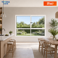 Yomoga Fabrik OEM Küche Horizontales Schiebefenster mit Thermischer Trennung aus Aluminiumlegierung für Badezimmer Luxus
