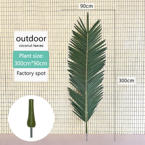 Usine Faux Coconut Géant Intérieur Extérieur Décoration Grand Faux Dattier <span class=keywords><strong>Palmier</strong></span> Branches Feuilles Pas Cher Feuilles <span class=keywords><strong>De</strong></span> <span class=keywords><strong>Palmier</strong></span> Artificielles - Product Image 6