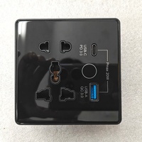 Tuya Wifi Duvar Akıllı Dokunmatik Anahtar Tip-C+Usb Hızlı Şarjlı Evrensel Priz Zamanlama Fonksiyonlu Alexa Ses Kontrolü