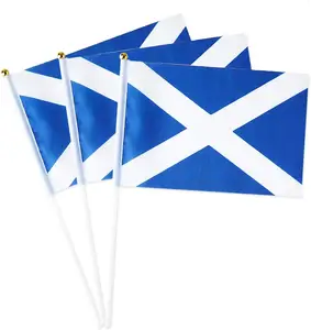 थोक स्कॉटलैंड ध्वज स्कॉटिश छोटे छड़ी मिनी हाथ पकड़ा झंडे