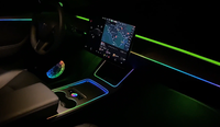 Lumière ambiante intérieure dédiée pour le modèle Y version 21-24, lumière LED gravée au laser 12V 5W, télécommande RGB multi-étapes
