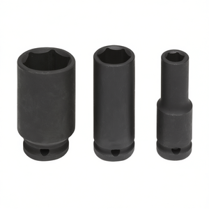 Jeu de clés à douille à chocs Fervi 10mm 12mm 14mm, outil à entraînement hexagonal profond - Product Image 2