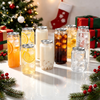 202 #   Wegwerp 330ml koude drankenblikje Kerstmis 650ml drankenfles 500ml PET plastic drankenblikje voor ijsthee sap afhaal