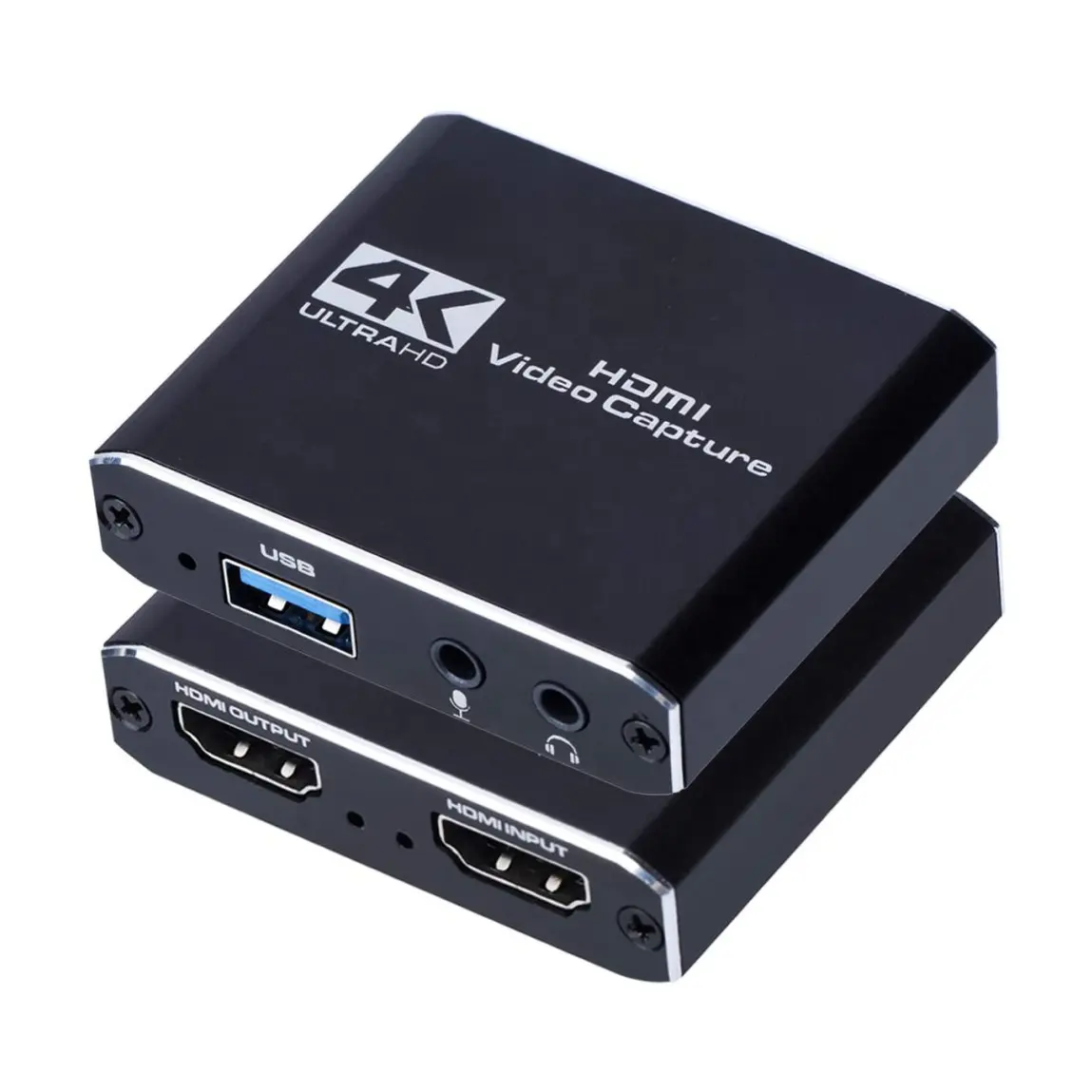 Tarjeta de captura de vídeo 4K HDMI a USB 3,0 con dispositivo de grabación de juegos en vivo de retransmisión en bucle HDMI Compatible con Windows Linux OBS OS X