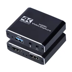 4K Video HDMI to USB 3.0 Capture Card with HDMI Loop-Out Live Streaming Game Recorder Device Compatible Windows Linux OBS OS X