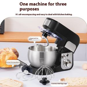 Pétrin Professionnel 3L Noir, Petite Taille, Batteur Électrique Abordable, Mélangeur Alimentaire - Product Image 3