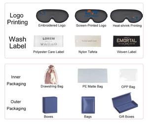 Masque de sommeil <span class=keywords><strong>3D</strong></span> en soie glacée Lycra triple couche CM Wholesale, personnalisable avec logo imprimé, en mousse à mémoire de forme, occultant, pour hôtel, cadeau, service OEM - Product Image 6