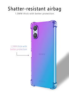 Pour <span class=keywords><strong>Sony</strong></span> <span class=keywords><strong>Xperia</strong></span> 5 V Case, mignon dégradé clair Slim Fit antichoc 4 coins souple TPU Mobile Cover Phone Case pour <span class=keywords><strong>Sony</strong></span> <span class=keywords><strong>Xperia</strong></span> 5 V - Product Image 4