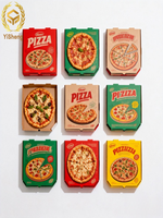 Boîte à pizza hexagonale ondulée sur mesure avec logo imprimé, emballage résistant à l'huile pour la vente en gros aux restaurants