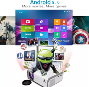 เครื่องฉายวิดีโอหน้าจอแอลซีดีพกพาได้, 9.0โฮมเธียเตอร์แอนดรอยด์1080P 4K - Product Image 6