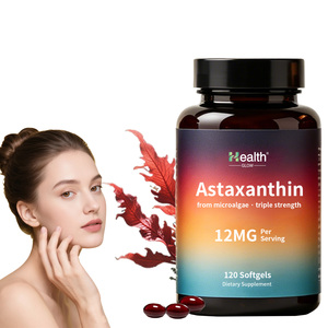 Capsules de Gélules d'Astaxanthine Haematococcus Pluvialis OEM Fabricant de Suppléments sous Marque Privée Antioxydant pour la Peau et les Yeux en Vrac - Product Image 1
