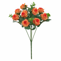 10 Stück Künstliche Rosen Seidenblumen Kunstblumen für Heim Büro Hochzeit Dekoration