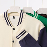 Blouson Bomber Streetwear Automne 380g en Coton Uni Style Baseball d'Inspiration Japonaise Coupe Oversize Ample Épaules Tombantes