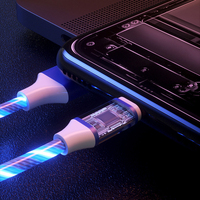 Câble de charge lumineux pour téléphone portable à marque privée, cordon de chargeur, fil pour Samaung LED Micro USB Type C pour Iphone