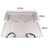 YangyangPet Protection de siège arrière de voiture en tissu Oxford de luxe à motif uni toutes saisons, accessoire de lit de voyage antidérapant pour animaux de compagnie