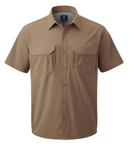 Camicie da Pesca Estive da Uomo all'Ingrosso, Maniche Corte, Tasche, Bottoni Frontali, Casual, Traspiranti, Asciugatura Rapida, UPF 50+, per Escursionismo - Product Image 3
