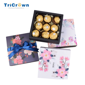 Personnalisé saint valentin créatif haut de gamme de luxe carré papier tirer tiroir chocolat emballage cadeau boîte - Product Image 2