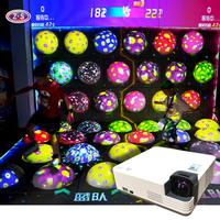 Mur de jeu et sol de projection de balles rebondissantes pour aire de jeux intérieure, expérience de projection dynamique de sphères rebondissantes pour centres de fitness