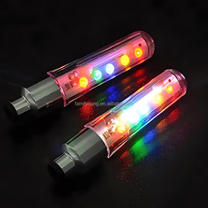 Capuchon de valve de roue de vélo 5 LED Neon Light Bike Bright Flash Lamp 32 Patterns Change Cycling Light Bicycle Accessories - Product Image 4