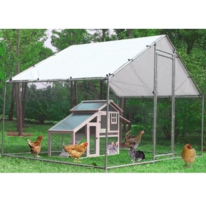 Cages à volailles portables de haute qualité, très vendues, pour lapins, canards, poulets de chair, cages commerciales avec toit en forme de spire/plat - Product Image 3