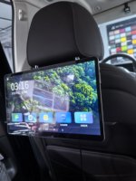 Tablette pour appuie-tête de voiture 13,3 pouces, écran tactile FHD 8 cœurs, double WiFi BT, lecteur cinéma pour siège arrière, haut-parleurs doubles intégrés, TV de voiture RSE pour BMW