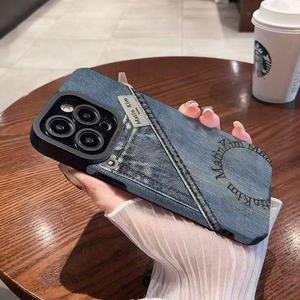 Coque de téléphone ZL042 en jean à rayures verticales pour iPhone 16 Pro Max, 16/13, <span class=keywords><strong>XR</strong></span>, 12/11 – <span class=keywords><strong>Luxe</strong></span> léger, couverture intégrale, qualité supérieure - Product Image 4
