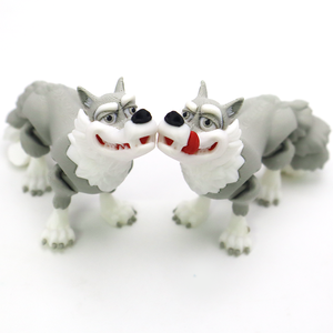 Porte-clés créatif en forme de petit loup imprimé en 3D, modèle animal portable pour activité collective, ornement, cadeau - Product Image 1