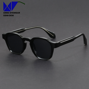 Gafas de Sol Vintage OEM con Marco TR, Cuadradas, Gruesas, para Hombre y Mujer, con Logotipo Personalizado, Marco Beige, Lentes UV400 - Product Image 2