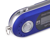 Lecteur MP3 numérique avec écran LCD, fente pour carte TF 32 Go, radio FM et écouteurs, lecteur flash USB mini portable, matériau ABS