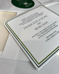 定制高端礼品明信片高级感凸版印刷结婚请柬压花纹理棉纸卡片 - Product Image 3