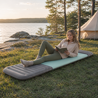 Matelas de camping auto-gonflant portable avec oreiller, tapis de couchage en TPU pour tente, camping en voiture, voyage, vente en gros, fabricant OEM ODM