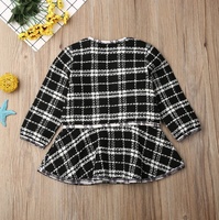 Ensemble de vêtements décontractés pour bébé fille, manteau à carreaux et robe tutu, tenue de fête pour enfants, collection automne-hiver