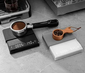 HIGHWIN Kaffee waage 0,1g Hochgenaue automatische Wasserfall-Timer-Küchen-Espresso waage im italienischen Stil