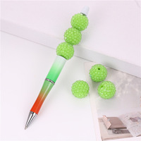 20MM Moka Résine Diamant Boule Transparent Perceuse Trou Droit Perle Main Chaîne Porte-clés Pendentif Stylo Couverture Bijoux Accessoires