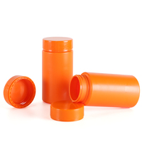 Flacon de médicament en plastique opaque blanc de 4 oz avec couvercle, design contracté