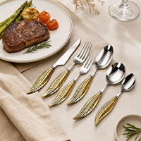 Ensemble de cuillères à thé en acier inoxydable 410, poli miroir, robuste, résistant à la rouille, sans plomb, avec manche en céramique, idéal pour les buffets et mariages