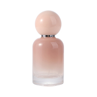 Flacon de parfum en verre rond de luxe de 30 ml avec bouchon en forme de boule de différentes couleurs