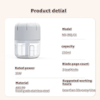 2025 Offre Spéciale Portable Légumes Alimentaire Chopper Électrique Mini Mélangeur Mélangeur PP En Plastique Bébé Complément Alimentaire Machine One Stop Shop