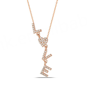 Collar de Compromiso Vintage Chapado en Oro Rosa S925 con Moissanita Blanca Brillante, Corte Redondo Brillante, Certificado por Terceros - Product Image 3