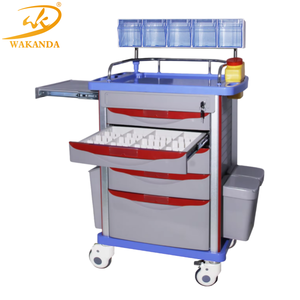 <span class=keywords><strong>Chariot</strong></span> médical en plastique, vente en gros de médicaments médicaux d'urgence, accessoire de soins infirmiers, vente en gros, expédition depuis la chine - Product Image 1