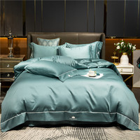 Ensemble de literie tendance multicolores rouge gris bleu 100% coton Ensemble de draps de luxe