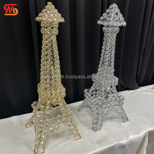 Mịn Tùy Chỉnh Hot Bán Tháp <span class=keywords><strong>Eiffel</strong></span> Bàn Đám Cưới Trung Tâm Vàng Bạc Pha Lê Đồ Trang Trí Cho Đảng Cưới Centerpieces - Product Image 2