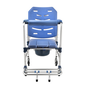 Wei Yikang <b>Commode</b> Chair With Wheels <b>Folding</b> Portable Toilet Chair For Elderly Shower Use 58cm Seat Width 99cm Height - Product Image 3