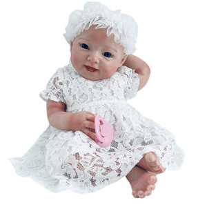 18 inç katı yumuşak silikon Bebe yeniden doğmuş bebek el yapımı yüksek kalite DIY Mini yumuşak oyuncak kızlar için - Product Image 5